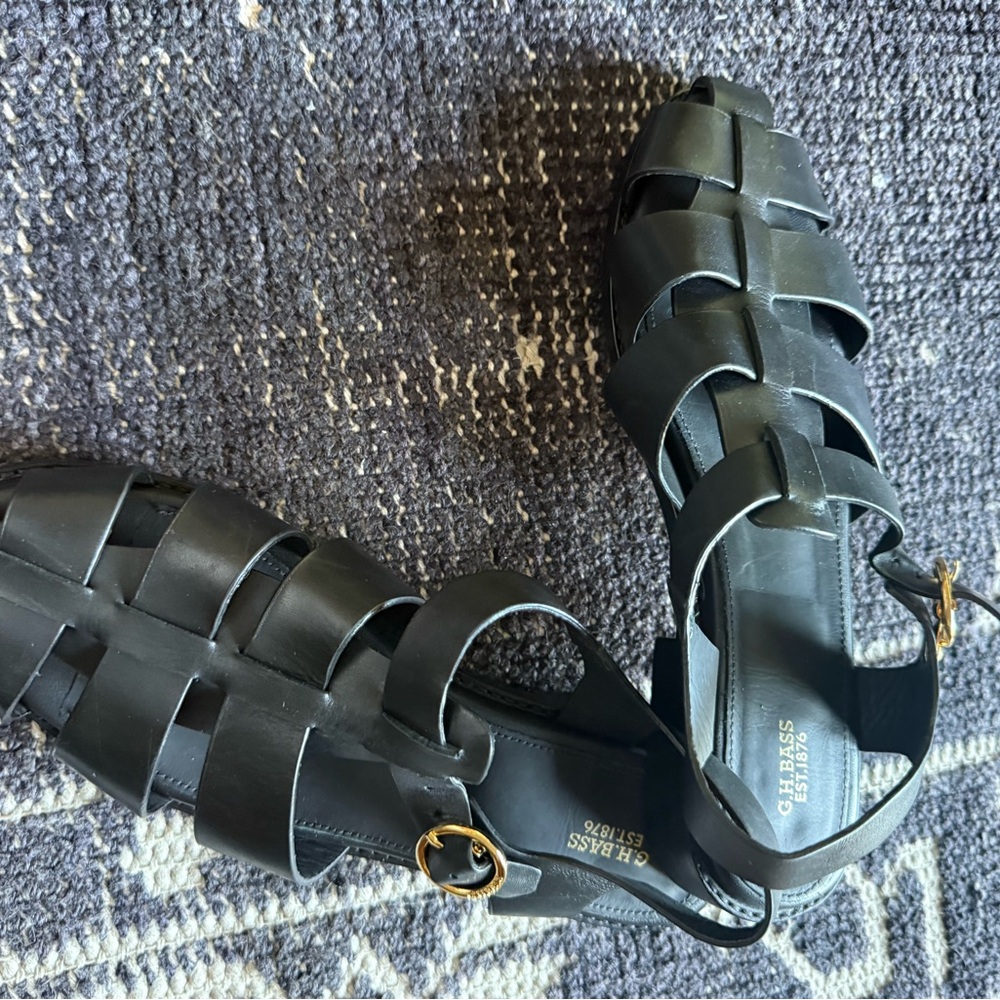 Women's Black Fisherman Sandals GH Bass new size 10 - Picture 5 of 8